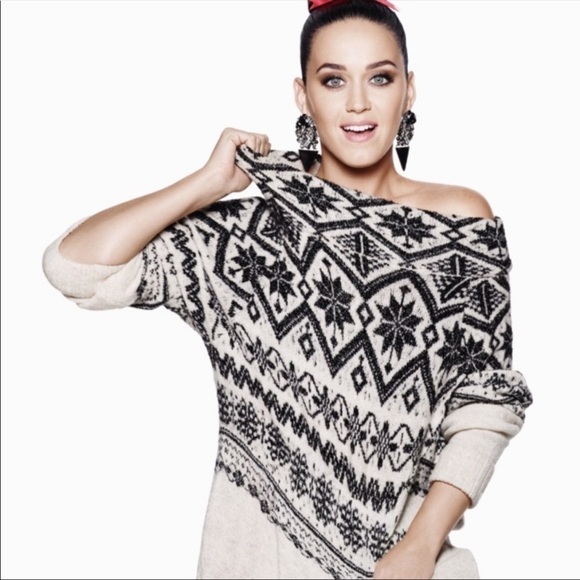 H&M Katy Perry Fair Isle Turtleneck Winter Christmas Sweater - Picture 1 of 7
